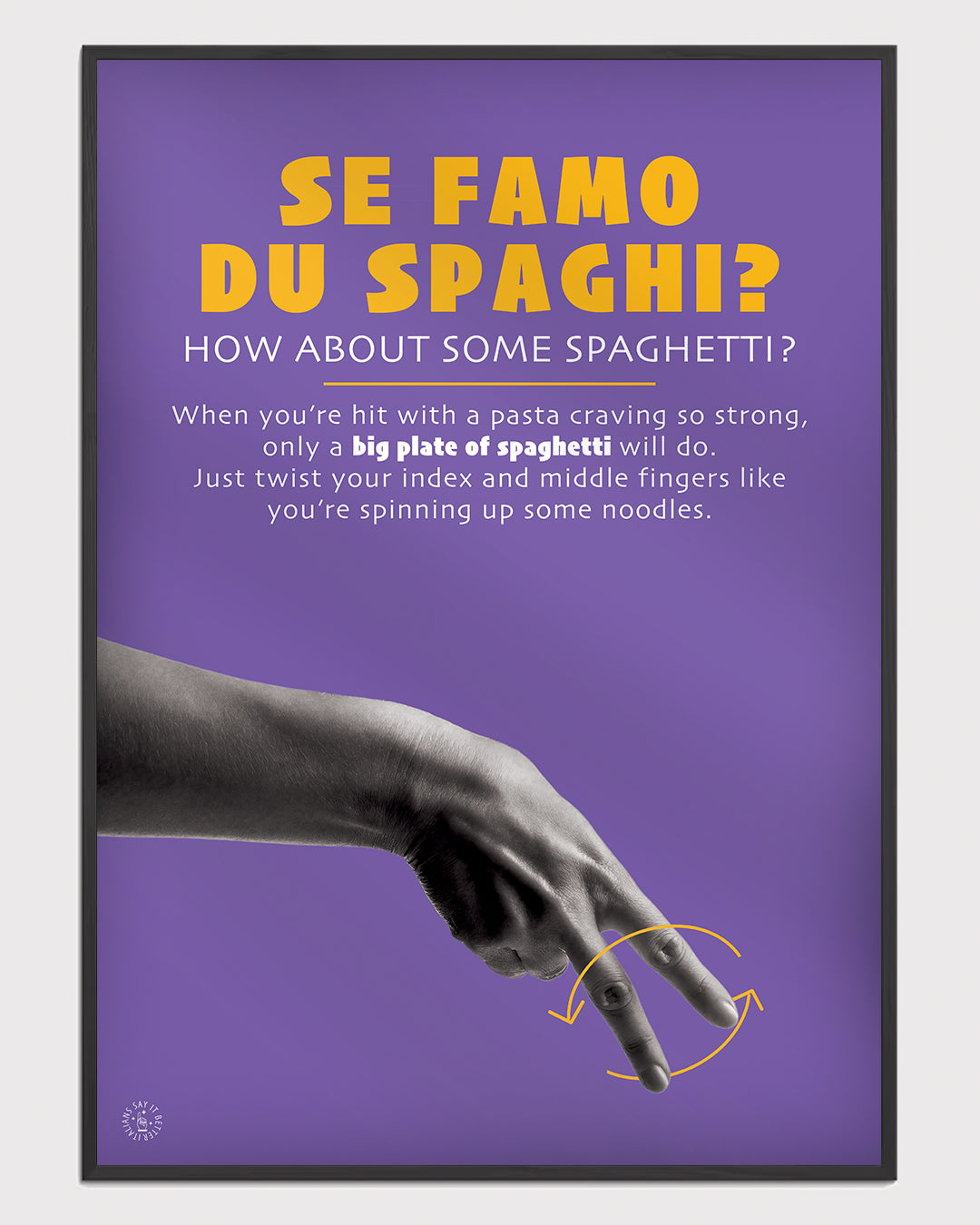Se Famo du Spaghi - Poster 50x70